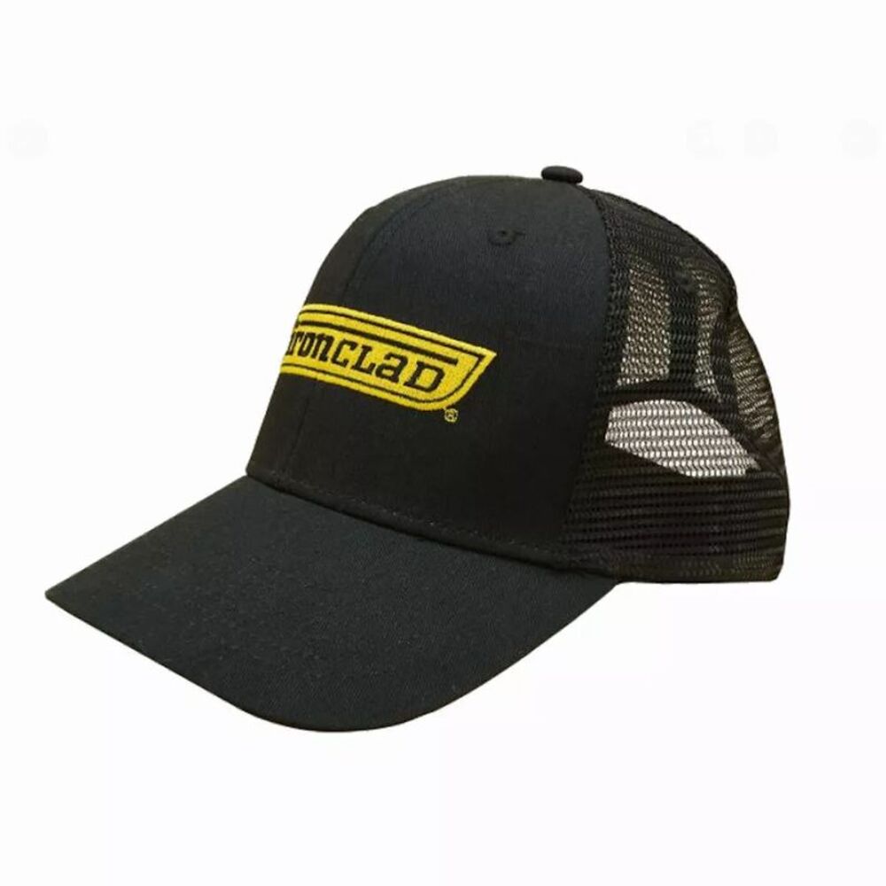 IRONCLAD Logo Men's Black Trucker Hat Mesh Back Adjustable